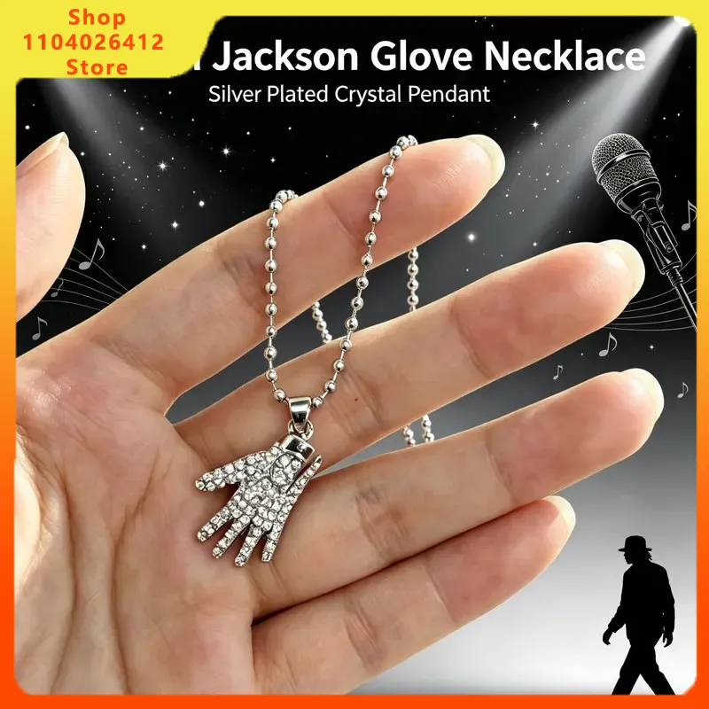 Anime Pendant Necklace - Tamamen Elmaslarla Bezeli Michael Jackson Eldiven