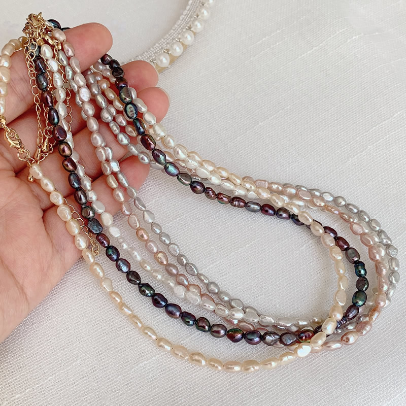 Pearl Choker Necklace Vintage - Moda doğal tatlı su incisi kolye