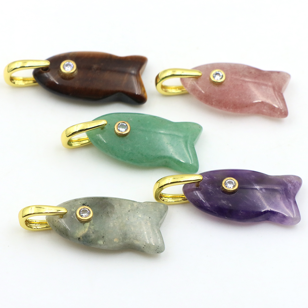 26 mm Balık Şeklinde Doğal Taş - Crystal Pendant Necklace Natural Stone incelemesi ve fiyatı